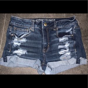 American Eagle ripped denim shorts
